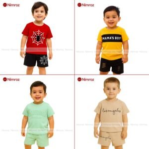 4 Pieces Kids T-shirt And Pant Set Combo For Boys-02