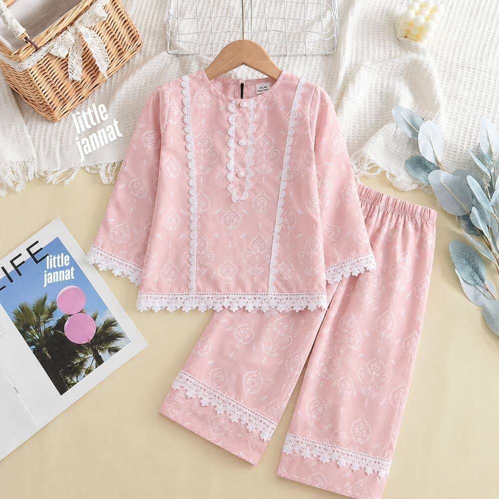 Unitika Cotton Ladies Set - Soft Pink - Image 2