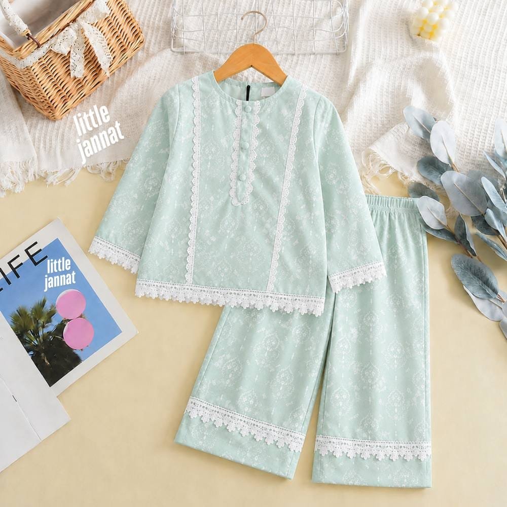 Unitika Cotton Ladies Set - Soft Green - Image 2
