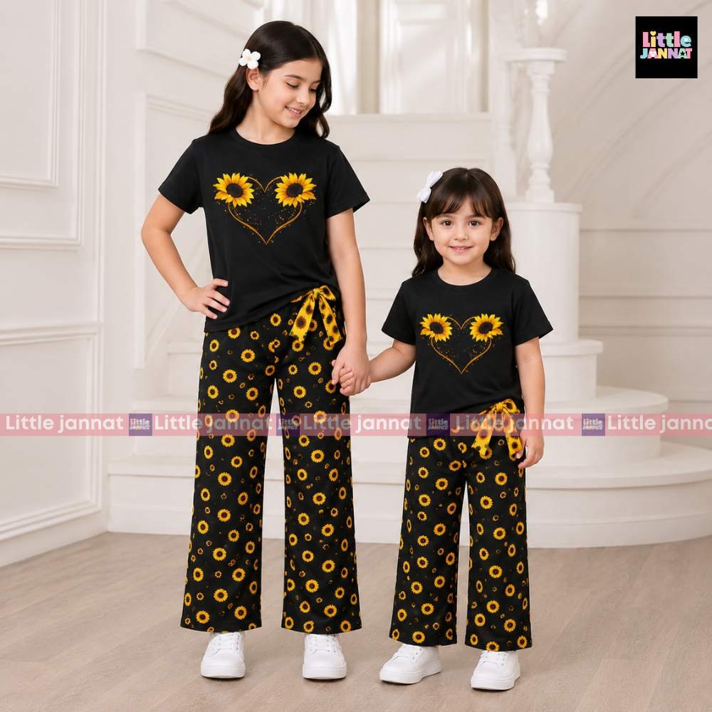 Cotton Summer Set -205- Sunflower Black